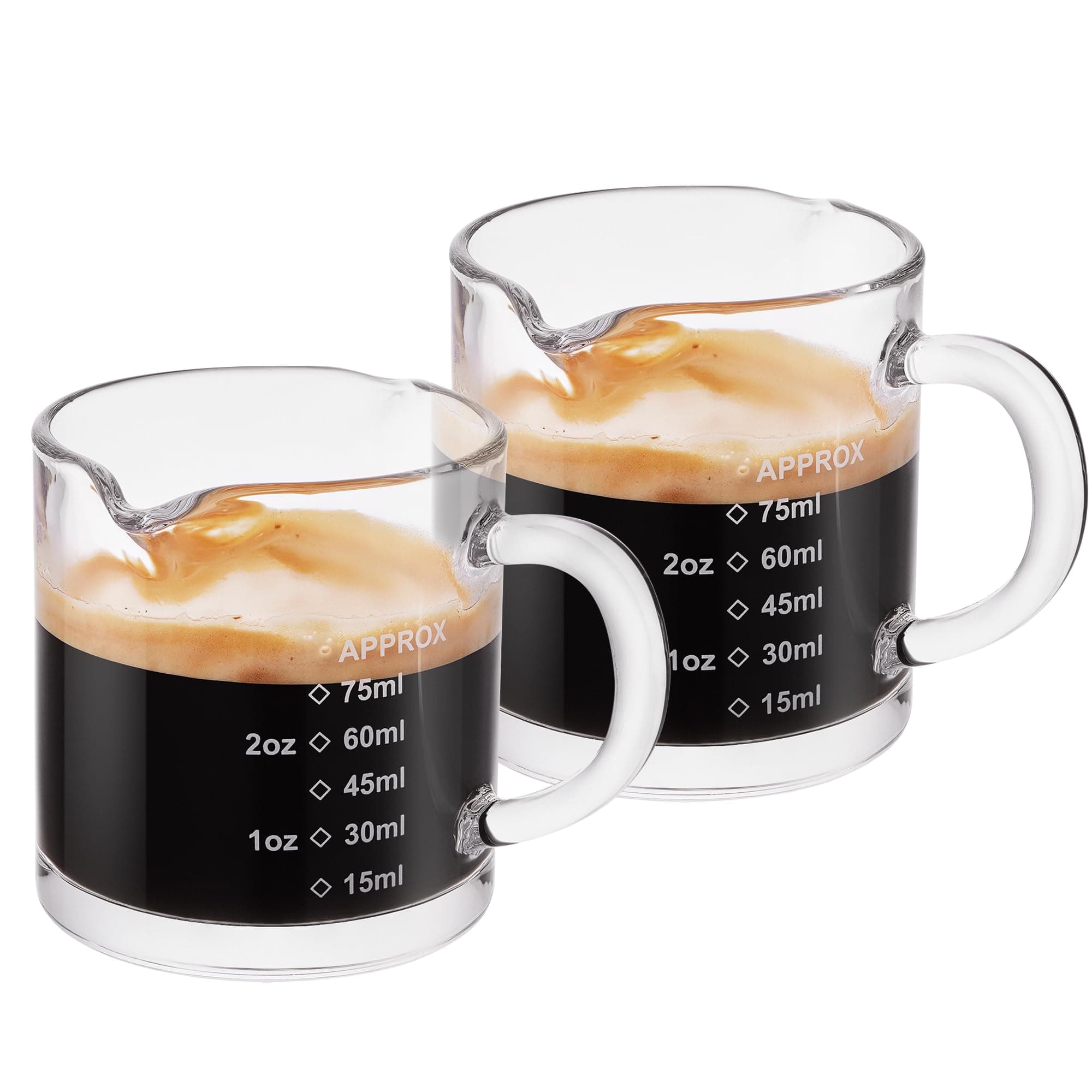 Akers Etched Scale Espresso Cup & Milk Pitcher (Pack of 2)