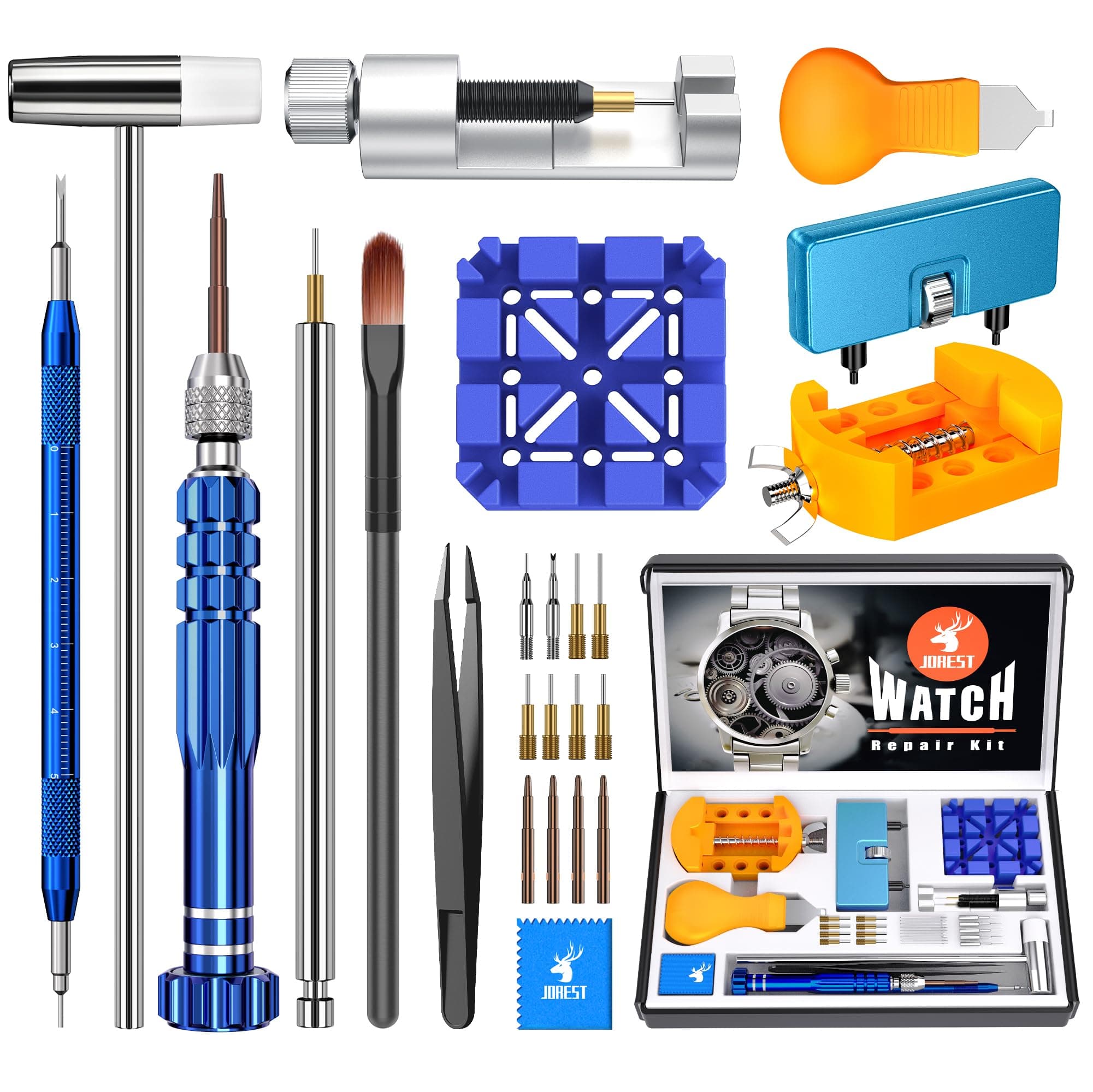 JOREST Watch Repair Kit - Battery, Link & Opener Tools Included